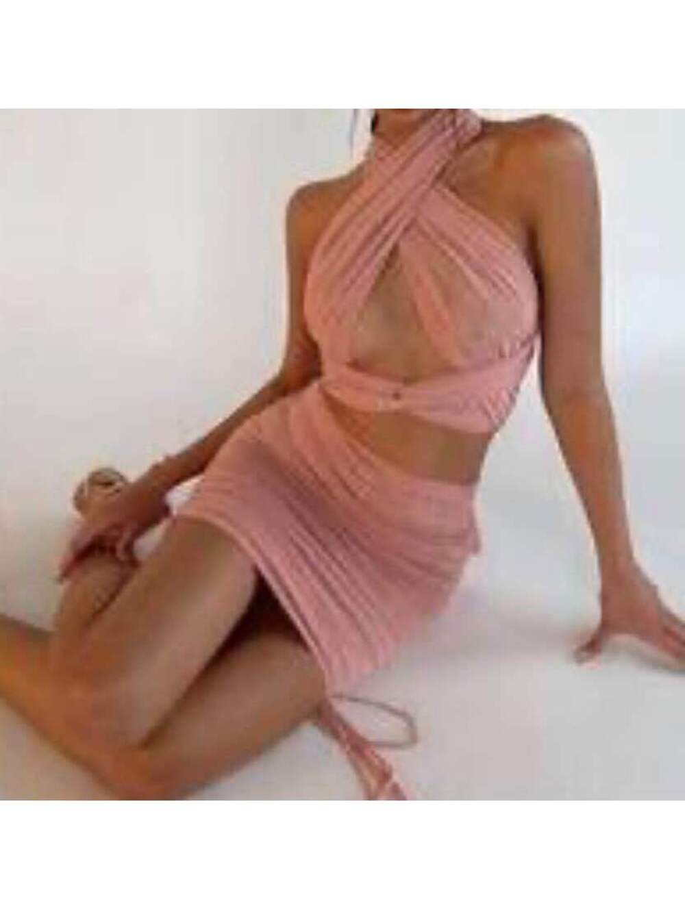 Miss Circle Blush Pink Skirt Size M